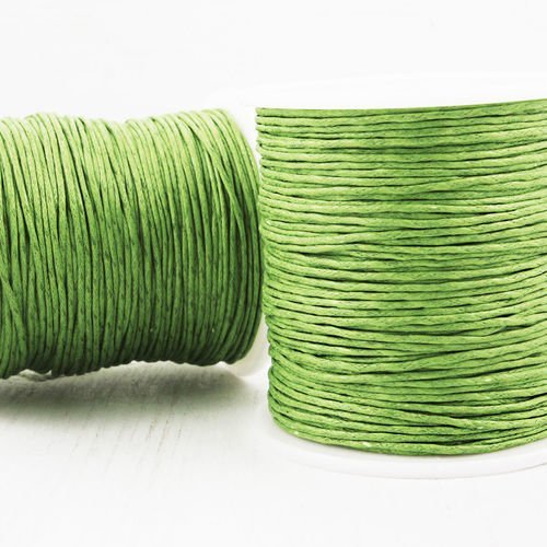18.3 m 60ft 20yrd d'un vert profond coton ciré cordon de perles décoratives chaîne tressée en corde  sku-38107