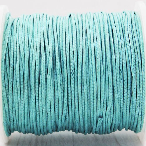 18.3 m 60ft 20yrd bleu vif coton ciré cordon de perles décoratives chaîne tressée en corde torsadée  sku-38118