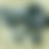 14pcs noir argent demi rustique gravé grande pointe du cône de chute de verre tchèque perles de 7 mm sku-27378