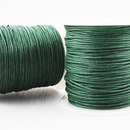 18.3 m 60ft 20yrd vert émeraude coton ciré cordon de perles décoratives chaîne tressée en corde tors sku-38121