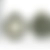 2pcs antique ton argent pendentif rond cabochon paramètres floral lunette vide tiroir en métal de ba sku-37288