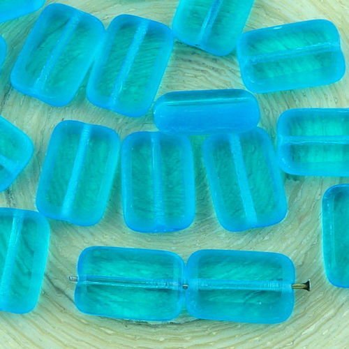 8pcs matte crystal aqua aigue-marine bleu turquoise de la table de découpe à plat rectangle de verre sku-32487