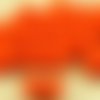 20pcs opaque orange halloween ronde druk verre tchèque pressé perles de 8mm sku-32002