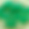 2pcs grand picasso argent vert albâtre plat ovale table de découpe sculpté verre tchèque perles de f sku-27395