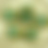 4pcs picasso vert olive brun travertin turquoise laver rustique libellule plat pièce ronde verre tch sku-30406