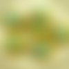 4pcs picasso opale jaune brun clair travertin turquoise laver rustique libellule plat pièce ronde ve sku-30398