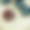 4pcs picasso rouge cristal de travertin mat turquoise laver rustique libellule plat pièce ronde verr sku-30414