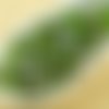 100pcs cristal vert olive dichroïque vitrail demi-rond à facettes feu poli entretoise tchèque perles sku-35676