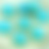 4pcs picasso opaque turquoise bleu brun grand plat rond 8edge fenêtre de la table de découpe de pièc sku-28865
