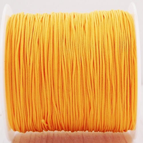 20m 65ft 22yrd jaune nylon cordon macramé fil de perles de la chaîne de corde tressée kumihimo noeud sku-38147