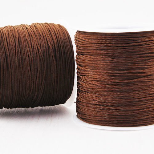 20m 65ft 22yrd marron nylon cordon macramé fil de perles de la chaîne de corde tressée kumihimo noeu sku-38154