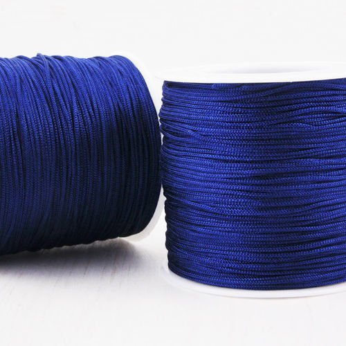 20m 65ft 22yrd bleu marine en nylon cordon macramé fil de perles de la chaîne de corde tressée kumih sku-38155
