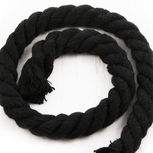 54cm de 0 6 m noir de jais grand cordon en coton naturel de corde torsadée artisanat tissage macramé sku-38425