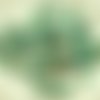 40pcs picasso turquoise vert verre tchèque petite cloche de fleurs de perles de 4 mm x 6 mm sku-27076