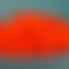 Uv active neon orange halloween mat verre tchèque perles poney rouleau de corneille anneau 5mm x 4mm sku-18931