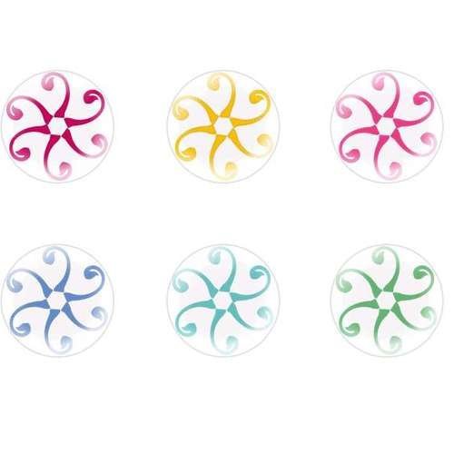 6pcs x 25mm main ronde verre tchèque en forme de dôme cabochons fleurs 67 s1t509 sku-25037