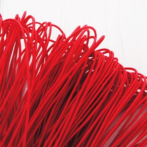 6.4 m 21ft 7yrd rond rouge en nylon élastique stretch cordon de perles de corde de nouage de la chaî sku-38320