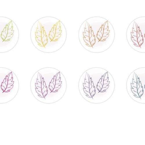 12pcs x 14mm main ronde verre tchèque en forme de dôme cabochons fleurs 175 s6t144 sku-24442