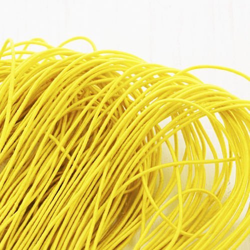 6.4 m 21ft 7yrd jaune ronde en nylon élastique stretch cordon de perles de corde de nouage de la cha sku-38321