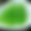40pcs opale vert tchèque tuile de deux 2 dans le trou carré de perles de verre plat 6mm sku-26228