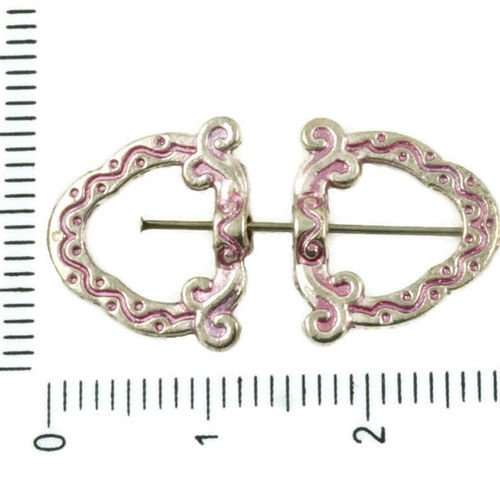 24pcs antique ton argent valentine rose patine de lavage à plat triangle floral pendentifs perles ca sku-37062
