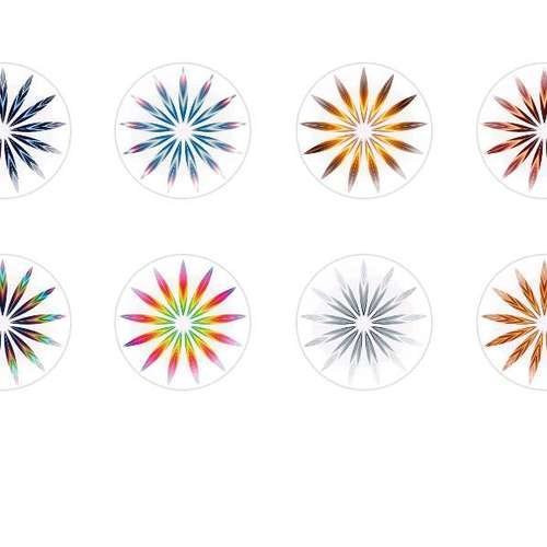 12pcs x 18mm main ronde verre tchèque en forme de dôme cabochons fleurs 5 s4t80 sku-20383