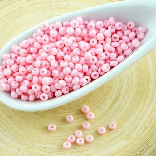 20g bébé valentine rose verre tchèque ronde perles de rocaille 12/0 preciosa de entretoise de 1 9 mm sku-30317