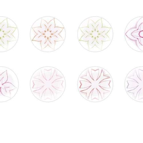 12pcs x 10mm main ronde verre tchèque en forme de dôme cabochons fleurs 20 s8t203 sku-25626