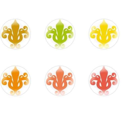 6pcs x 20mm main ronde verre tchèque en forme de dôme cabochons fleurs 157 s3t475 sku-23609