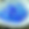 40pcs mat bleu ab moitié tchèque tuile de deux 2 dans le trou carré de perles de verre plat 6 mm sku-26254