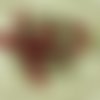 40pcs cristal rouge rubis d'or de la moitié des petits en forme de coeur saint-valentin verre tchèqu sku-26776