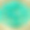 32pcs mat turquoise vert verre tchèque disque de perles rondes plates d'un trou de la rondelle 8mm x sku-28775