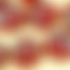 4pcs cristal rouge rubis hématite argent de signe de paix de l'amour de l'arbre de vie pendentif de  sku-37209