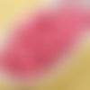 100pcs rose valentine de soie mat ronde à facettes feu poli entretoise tchèque perles de verre de 4m sku-35678