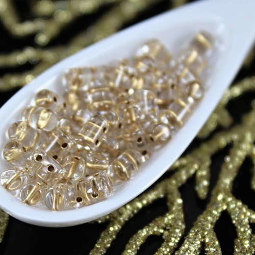 20g de cristal de bronze doublée rulla matubo verre tchèque deux trous de semences de perles 5mm sku-20042