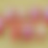 22pcs petit corail rouge ab recto verso verre tchèque chouette perles oiseau animal halloween 15mm x sku-31747