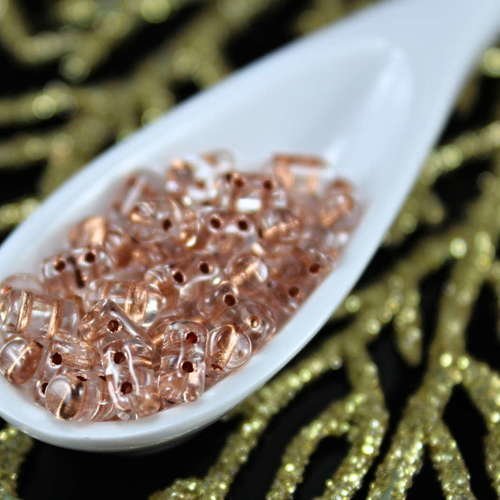 20g de cristal de cuivre doublé rulla matubo verre tchèque deux trous de semences de perles 5mm sku-20043