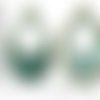 8pcs bronze antique ton bleu turquoise patine laver larme pendentif boucles d'oreilles focal balança sku-36860