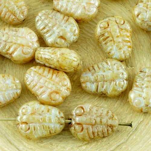 6pcs picasso brun jaune miel éclat blanc plat trilobite marin fossile nouvelle forme d'halloween tch sku-34992