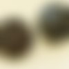 1pc noir or flèches tour de main tchèque en verre cabochon taille 8 18mm sku-37711