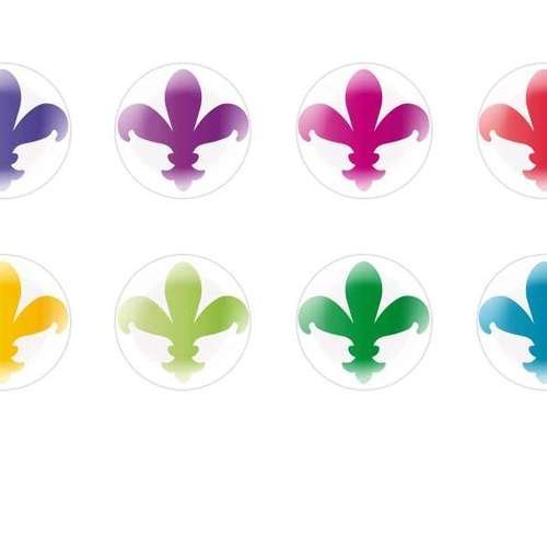 12pcs x 14mm main ronde verre tchèque en forme de dôme cabochons fleurs 159 s6t471 sku-22537