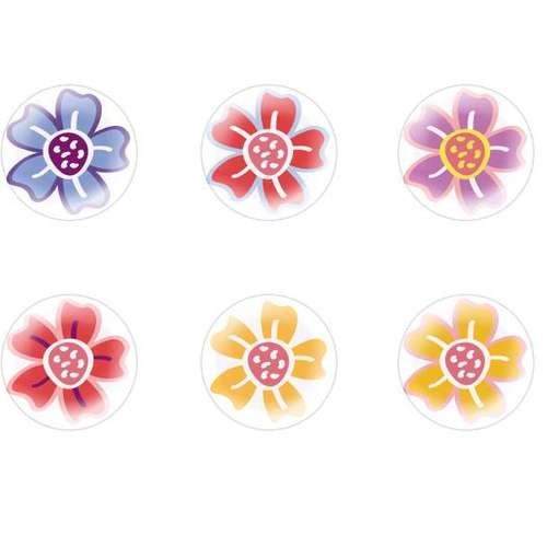 6pcs x 20mm main ronde verre tchèque en forme de dôme cabochons fleurs 149 s3t630 sku-24928