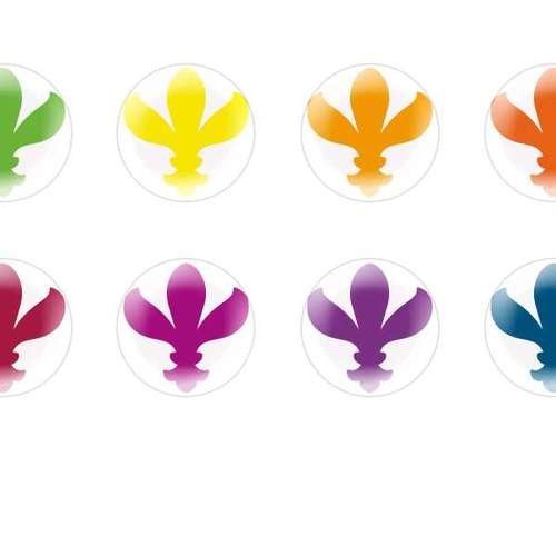 12pcs x 14mm main ronde verre tchèque en forme de dôme cabochons fleurs 154 s6t474 sku-21926