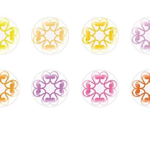 12pcs x 16mm main ronde verre tchèque en forme de dôme cabochons fleurs 210 s5t121 sku-22662