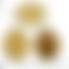 2pcs tchèque mat or patine antique ton argent de forme ovale pendentif cabochon de lunette de paramè sku-34144