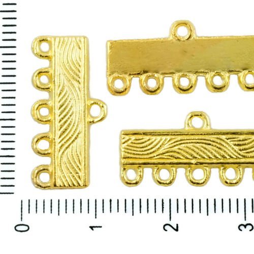 12pcs antique de l'or de tonalité multi-trous des connecteurs rectangle bars lustre pendants de bouc sku-37243
