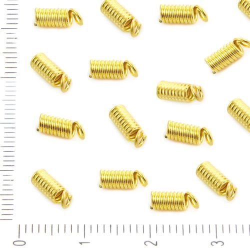 40pcs plaqué or cordon bobine terminator conseils de sertissage de bijoux d'extrémité du connecteur  sku-37927