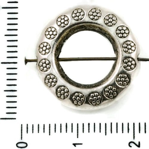 2pcs antique ton argent focal pendentif grand trou de la perle de la trame de liaison connecteur fer sku-37465