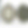 2pcs antique ton argent grand ovale pendentif cabochon de lunette paramètre vide tiroir en métal de  sku-37282