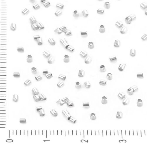 1000pcs argent en vrac rond chromé tube à sertir perles pour la fabrication de bijoux en métal les c sku-37944